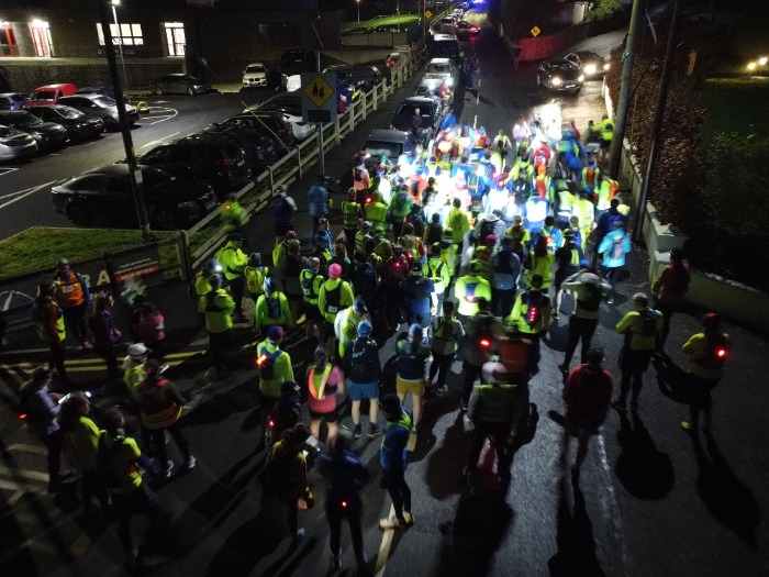 Crosshaven Tri club members participating int he Ballyhoura Winter Moonlight challenge in January 2024