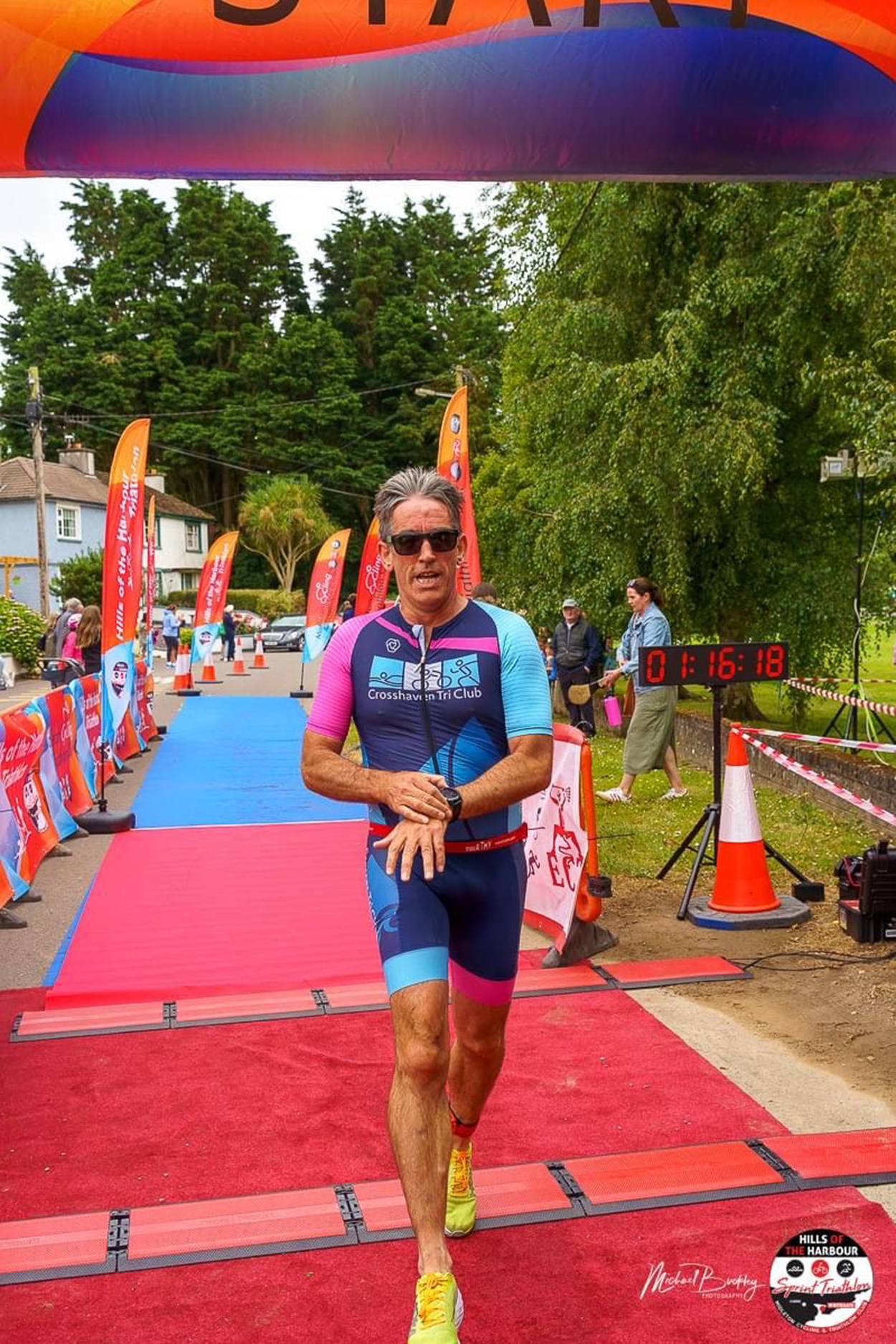 Crosshaven Tri Club members participating in Hills of the Harbour race in Middleton in June 2024